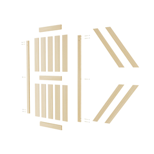 Livingston Porte de grange intérieure en bois massif pour bureau Design coulissant rustique - Product Image 5