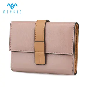 Factory Custom full Genuine leather brands woman luxury money card wallets for ladies