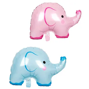 大象造型箔气球可爱大象动物生日快乐婴儿淋浴气球派对儿童玩具装饰品