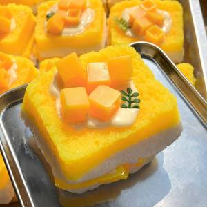 Juguete Blandito de Mango Tostado, Súper Suave, de TPR, Simulación de Pastel, Juguete Antiestrés para Apretar - Product Image 6