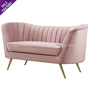Meubles de fête, décoration d'hôtel, canapé pour la mariée et le marié, canapé de mariage, chaises, pieds en acier inoxydable, ensemble de canapés roses pour les événements, la maison - Product Image 1