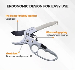 Sécateur à cliquet professionnel en acier SK5 - Ciseaux de jardinage ergonomiques avec poignée antidérapante pour plantes - Product Image 5