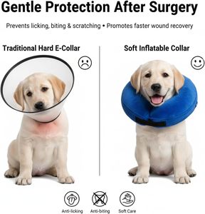 High Quality Custom Inflatable Pet Donut <b>Collar</b> Soft <b>Dog</b> Cone Alternative After Surgery <b>Dog</b> Cones for Small Medium <b>Large</b> <b>Dogs</b> - Product Image 3