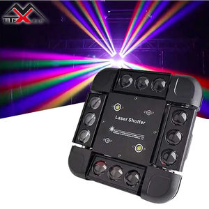 आरजीबीडब्ल्यू नए स्ट्रोब का उत्सर्जन करते हुए फ्लैश मूविंग हेड <span class=keywords><strong>3</strong></span>-इन-1 प्रभाव 12 पीसी 10 डब्ल्यू लेजर बीम लाइट डीलक्स कंट्रोल - Product Image 4