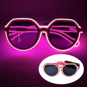 משקפים אור הוביל משקפיים עיצוב ייחודי חדש חידוש זוהר ניאון זוהר משקפיים עבור מסיבות סיום בית הספר - Product Image 3