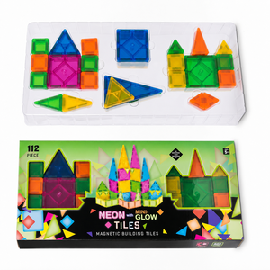 Bloques Magnéticos para Niños, 112 Piezas, Mini Set Combinado 2 en 1, 7.5cm + 3.75cm, Brillan en la Oscuridad, Bloques de Construcción STEM, <span class=keywords><strong>Juguetes</strong></span> Educativos - Product Image 4