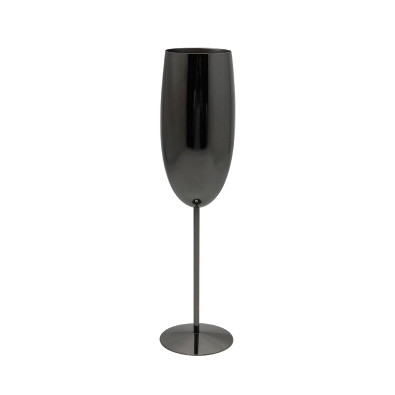 Copa de champán negra de 280 ml.