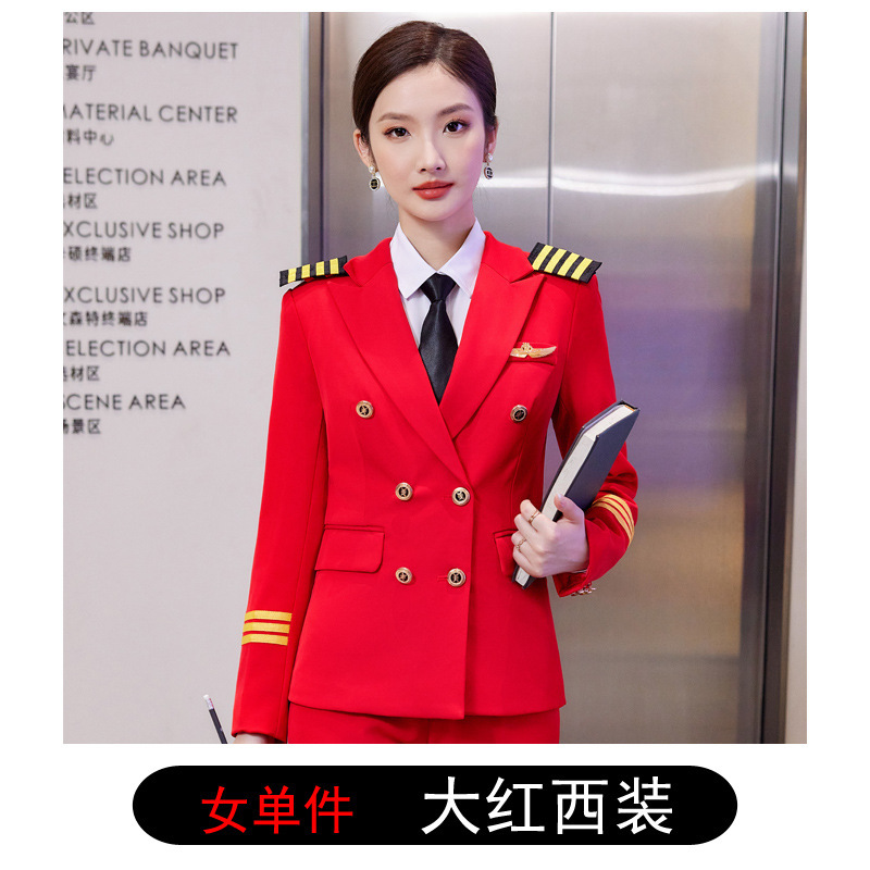 Red single-piece suit for women