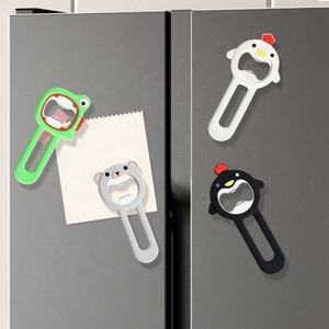 Abridor de Botellas Magnético para Refrigerador, de Acero Inoxidable, con Diseño de Dibujos Animados, Abridor de Botellas de Cerveza y Vino de Silicona - Product Image 3