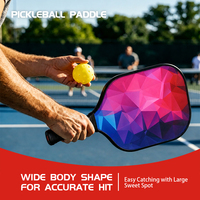 Raquette de pickleball Guanlin-81 de forme standard en fibre de carbone synthétique, épaisseur 14-16 mm, design solide et tendance, pour l'entraînement des adultes
