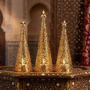 מנורות פלסטיק בסגנון מרוקאי של מרמי עם חרוזים, פנסי רוח רטרו, פנסי פסטיבל מזרחיים, פנסי נרות - Product Image 5