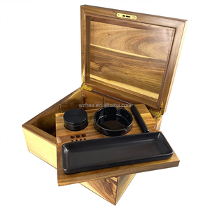 Boîte cadeau de stockage de <span class=keywords><strong>tabac</strong></span> à cigarettes en bois naturel de luxe personnalisée boîte à cigares espagnole vintage boîte de verrouillage faite à la main - Product Image 1