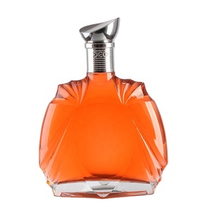 Bouteille en verre vide de 700 ml 750 ml pour XO Brandy <span class=keywords><strong>Cognac</strong></span>, carafe à spiritueux incurvée et plate haut de gamme pour Whisky Vodka <span class=keywords><strong>Liqueur</strong></span> avec bouchon - Product Image 2