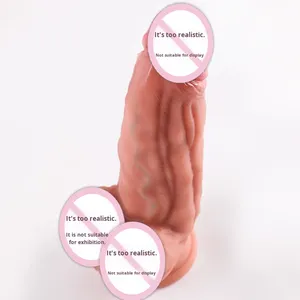 핫세일 TPE 여성용 인공 성인용품 액체 실리콘 스트랩온 딜도 대형 페니스 자위기구 - Product Image 5