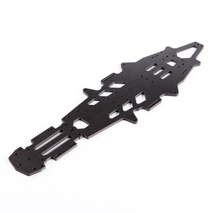 Plaques de châssis de voiture RC en fibre de carbone 3K tissée, usinées CNC, sur mesure OEM, 2,5 mm, 3 mm, 5 mm, pour course, drag, drift, pour garçons - Product Image 1