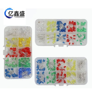 YIXINSHENG หลอดไฟ LED ไดโอดเปล่งแสง 3 มม. 5 มม. 5 สี ชุดกล่อง 500 ชิ้น สำหรับงานอิเล็กทรอนิกส์ DIY - Product Image 1