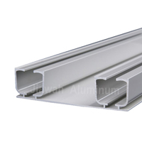 Rail de porte en Aluminium silencieux industriel, profilé de canal en U C, Rail de porte en Aluminium Double coulissant, Rail de rideau en Aluminium
