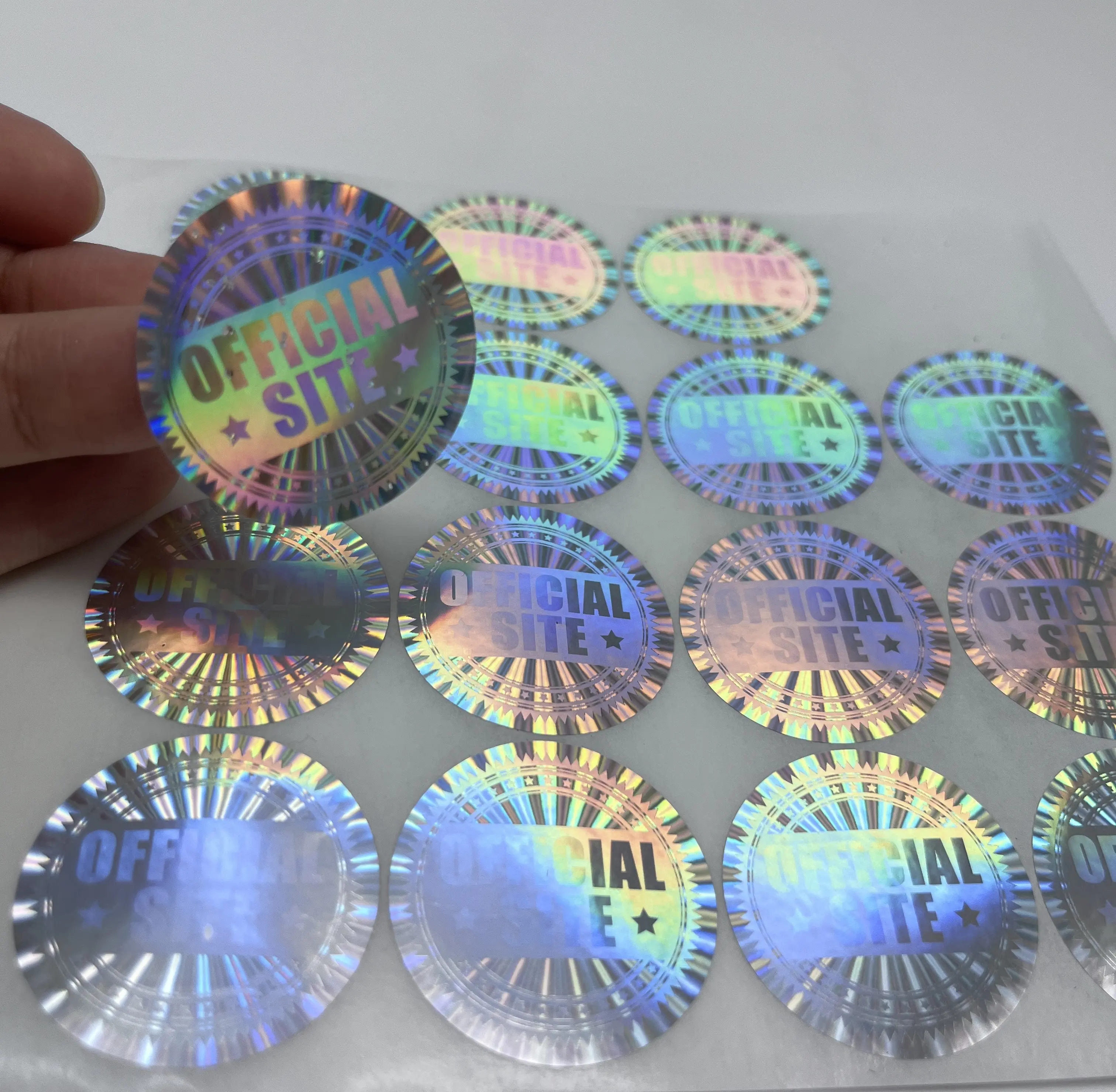 Meist verkaufte kunden spezifische holo graphische PVC-Aufkleber 3D-Sicherheitssiegel Vinyl-Hologramm-Aufkleber etikett