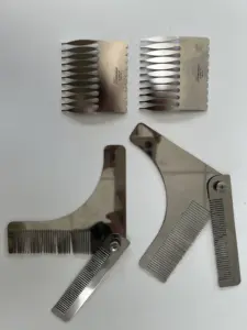 Strumento personalizzato ultra leggero in alluminio metallo pettine per capelli