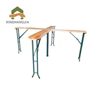 Ensemble table et banc en bois de sapin massif, structure pliable en métal de style jardin traditionnel, pour l'extérieur, le patio, le camping, les pique-niques