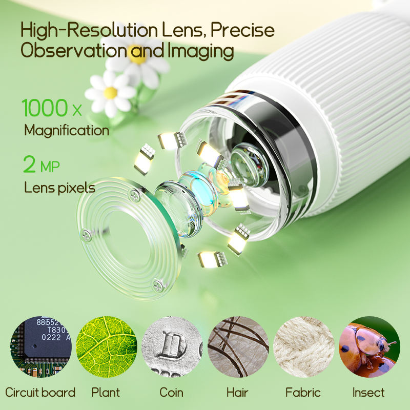 Customizable 1000X Kids Handheld Digital Microscope Kit - Image 3