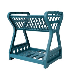 Plastic PP Multifunction Standing Type Double Layer <b>Dish</b> <b>Rack</b> Drainer Organizer Sink <b>Dish</b> Bowl Drain <b>Rack</b> Utensil Holder Storage - Product Image 4