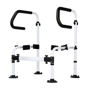 Chaise d'aisance robuste 3 en 1 pour personnes âgées enceintes handicapées siège d'appoint de toilette renforcé déflecteur de protection barres d'appui sûres - Product Image 4