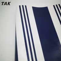 Bâche de rechange en PVC pour auvent, tissu rayé, benne de marché, lot pour tente