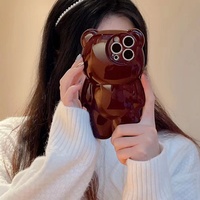 Coque de téléphone populaire en forme d'ours 3D coloré pour iPhone 16 15 14 13 12 Pro Max – En stock, livraison gratuite