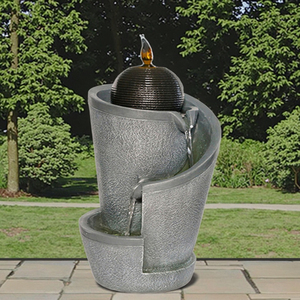 Moderno antico a parete solare fontana con resina di lusso rubinetto nostalgico giardino bacino Art Deco stile <span class=keywords><strong>per</strong></span> la casa o in ufficio - Product Image 2