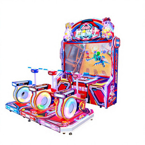 Máquina de Videojuegos Arcade Metálica que Funciona con Monedas, con Modos de Carreras de Motos para 3 Jugadores y Desafíos Urbanos, Modos de <span class=keywords><strong>Boxeo</strong></span> para Niños - Product Image 1