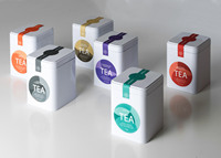 Boîtes à thé, café et sucre rectangulaires hermétiques de luxe de haute qualité, sans soudure, de qualité alimentaire, blanches, carrées