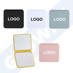 Multi Color Travel Handheld 2-seitige quadratische Mini tragbare kompakte Make-up klappbare Geldbörse Spiegel für Mädchen Frauen Geschenke - Product Image 1