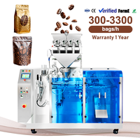Machine de remplissage de sacs de grains de café entièrement automatique de haute précision, machine d'emballage de grains de café personnalisée
