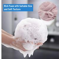 Éponge luffa de bain écologique pour le bain et la douche, 75g de filet GRS recyclé exfoliation douce pour le corps.