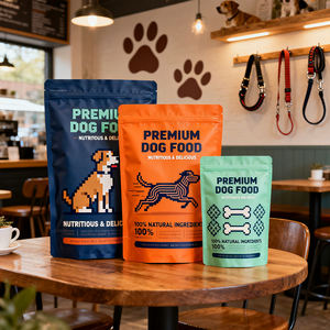 Producción de sello de enlace de soporte, bolsa de comida para perros a prueba de humedad, a prueba de mascotas, envasado de alimentos en forma completa, Mylarbag de lámina holográfica a todo color - Product Image 2