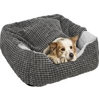 Lit pour chien chaud, lavable et doux avec couverture, canapé-lit pour animaux de compagnie pour chiens et chats de petite, moyenne et grande taille, pour toutes les saisons