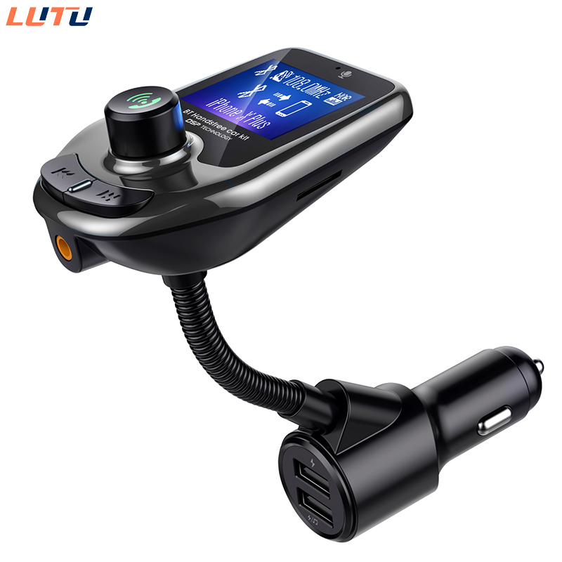 Беспроводной автомобильный FM-передатчик с поддержкой быстрой зарядки, 5 В/2,1 А