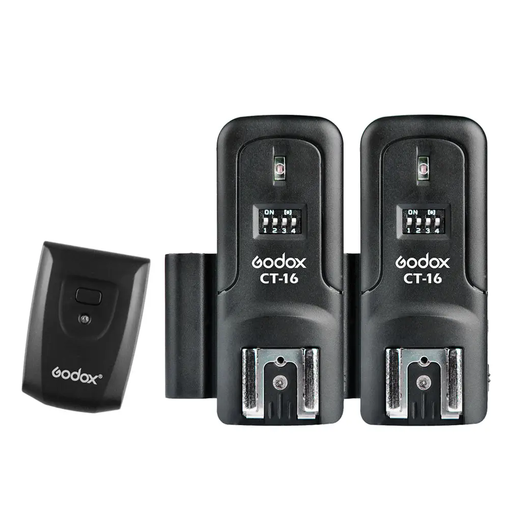 Godox CT-16 16 Channels Wireless Camera Flash Trigger 2x Receiver for Canon Camera Flash