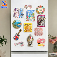 Aimants de réfrigérateur en métal sur mesure, logo personnalisé, aimant de réfrigérateur anime, aimant souvenir personnalisé pour la décoration de la maison, vente en gros