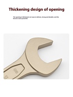 EXPLOIT Clé à fourche à tête unique Clé en cuivre pur métrique anti-étincelles Outil d'instrument anti-déflagrant