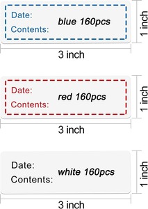 Durable Food Grade <strong>Labels</strong> - <strong>Water</strong>/Oil Proof <strong>Adhesive</strong> <strong>for</strong> Long-Term Freezer &amp; Fridge Storage