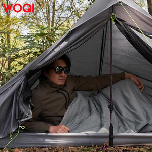 Sac de couchage WOQI, longueur standard, nylon argenté respirant, pour temps chaud, randonnée, camping, adulte. - Product Image 1