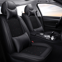Housse de siège avant universelle en cuir avec bordure 3D en suède, accessoire intérieur de voiture, compatible avec 95% des voitures