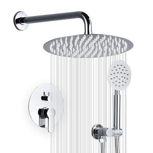 Juego de Grifos de <span class=keywords><strong>Ducha</strong></span> Ocultos de Latón, Mezclador de <span class=keywords><strong>Ducha</strong></span> Termostático para Baño con Efecto Lluvia - Product Image 1