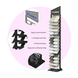 Phong cách mới sàn thạch anh sứ mẫu sàn gỗ kim loại kệ đá đá cẩm thạch Giá gạch khảm hiển thị nhỏ đứng đá granit - Product Image 1