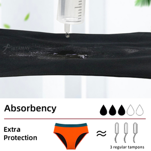 Mutandine Mestruali a 4 Strati XXS-2XL, Slip per Ragazze Adolescenti, Lavabili e Riutilizzabili - Product Image 3