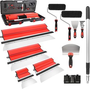 Outil <span class=keywords><strong>de</strong></span> plâtrage <span class=keywords><strong>de</strong></span> qualité industrielle <span class=keywords><strong>pour</strong></span> le bricolage, lame <span class=keywords><strong>de</strong></span> raclage en acier inoxydable avec manche en plastique, spatule <span class=keywords><strong>pour</strong></span> le lissage et l'application <span class=keywords><strong>de</strong></span> mastic - Product Image 1
