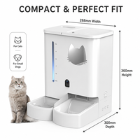 Distributeur automatique de nourriture pour animaux de compagnie avec caméra, surveillance à distance, compartiments intégrés pour eau et nourriture, design à fixation sur fenêtre, Bluetooth/Wi-Fi/4G/5G