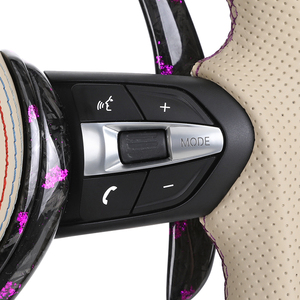 Volante Deportivo Personalizado de Cuero y Fibra de Carbono con Luces LED para <span class=keywords><strong>BMW</strong></span> F10/F15/F16/F20/F30/F31/F35/F36 M3/F80 M4/F82 M5/F90 - Product Image 6